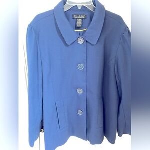 💙💙💙Dialogue Women's Deep Blue Button-Up Blazer